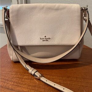 Kate Spade New York Leila Medium Flap Shoulder Bag in pebbled leather.